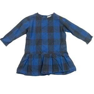 Mabo Blue Buffalo Plaid Dress